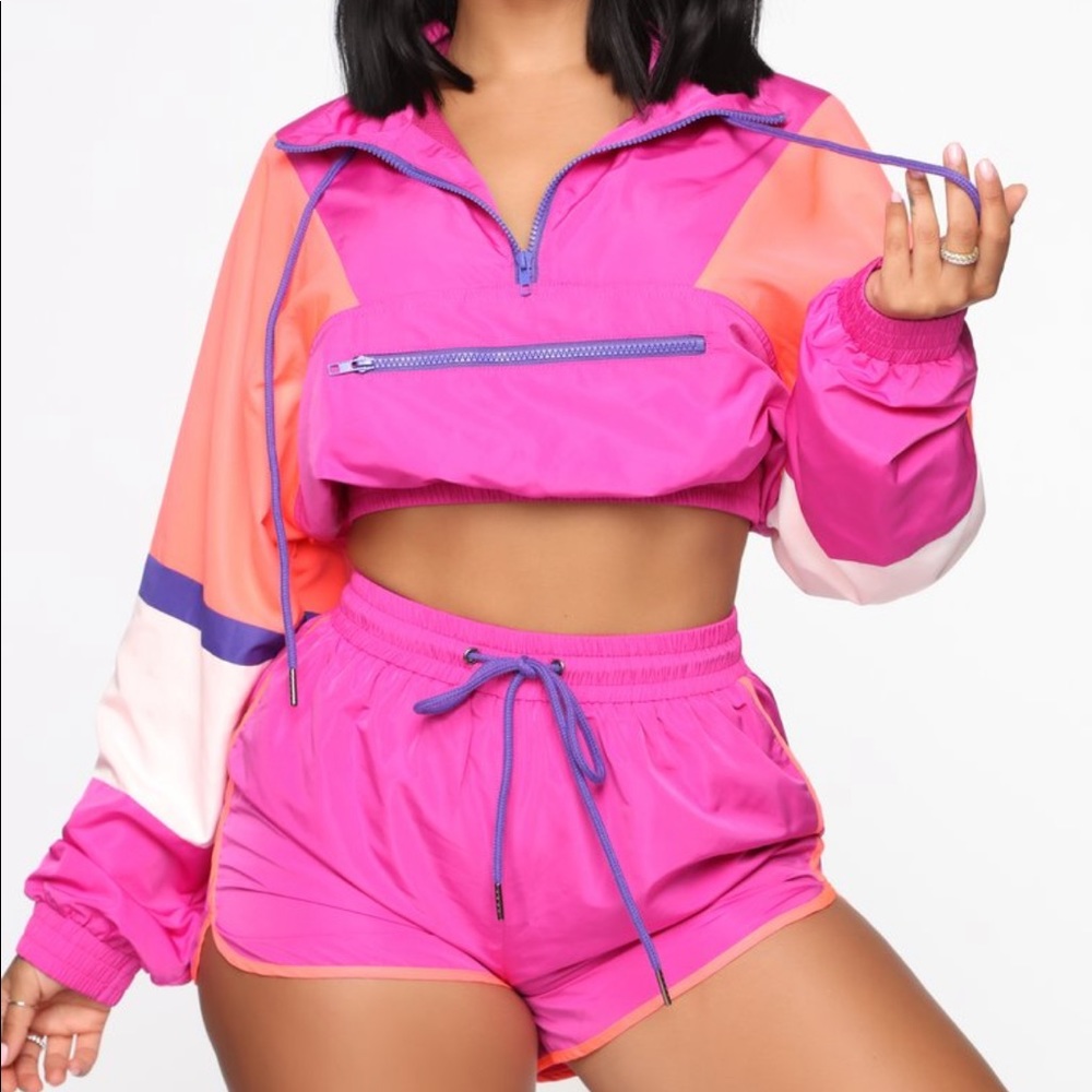 Windbreaker cute short set